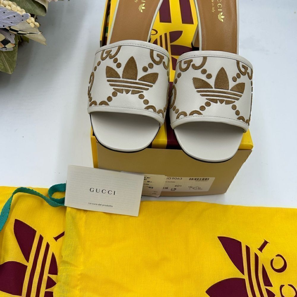 Women’s Gucci X Adidas slide sandal size 40.5 maiden Italy - Picture 9 of 9